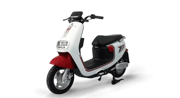 xe may dien ally autosun a3 mau do trang